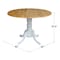 International Concepts Round 42 in Round Dual Drop Leaf Pedestal Table, White / Natural, 42 W, 42 L, 29.5 in H, Wood T02-42DP - alternate 2